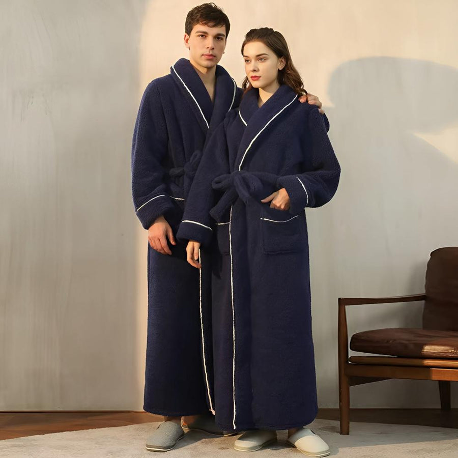 Theo | Kuscheliger Sherpa-Bademantel für Damen und Herren