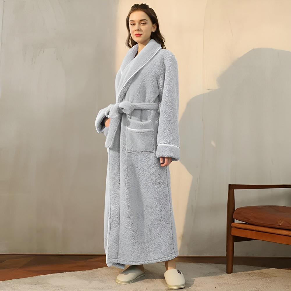 Theo | Kuscheliger Sherpa-Bademantel für Damen und Herren