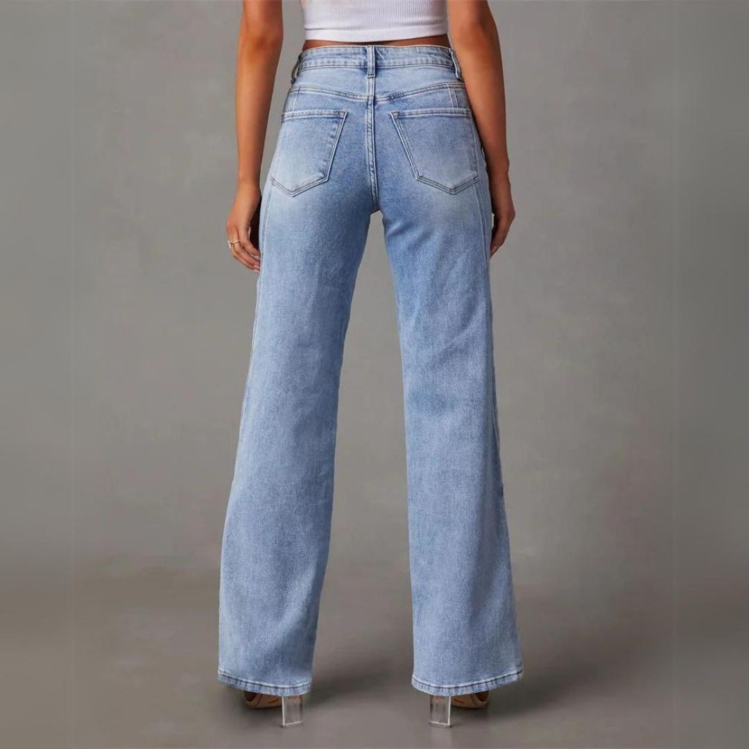 Carmen | Elegante High-Rise Jeans mit weiten Beinen