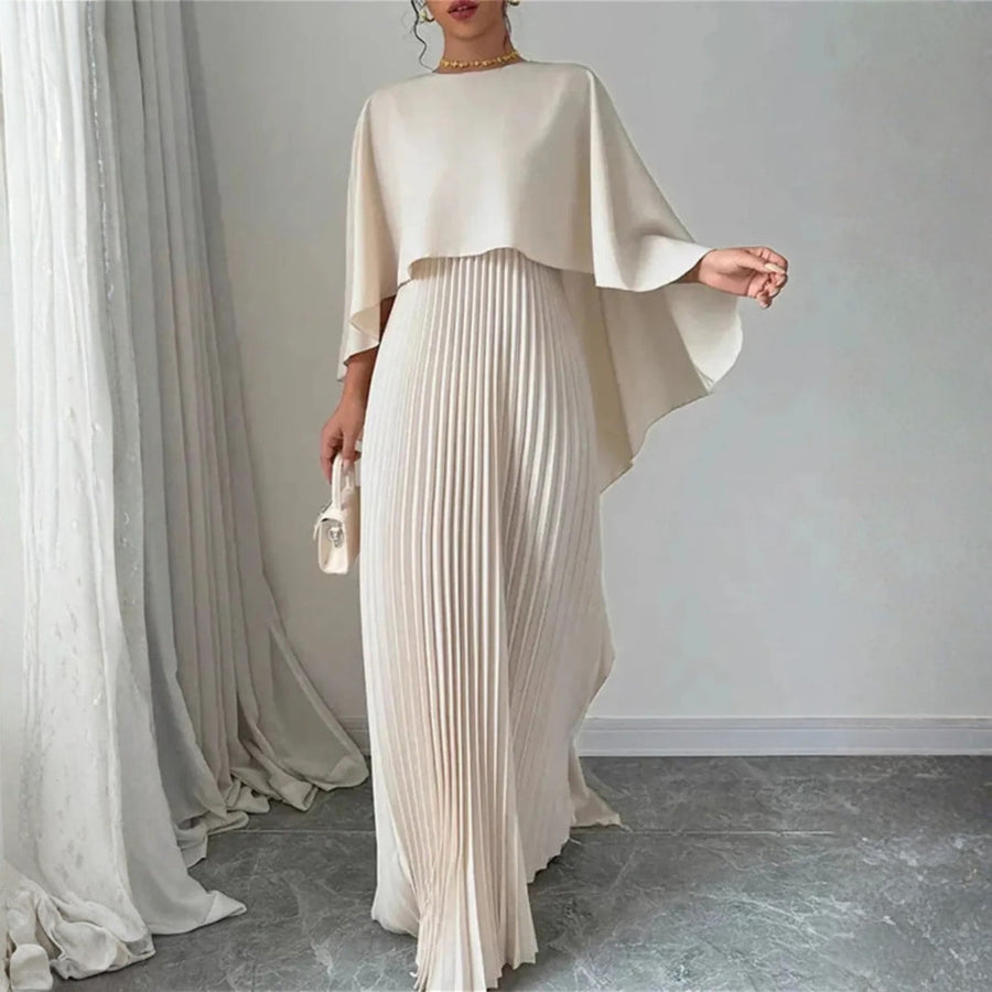 Marianne | Hochzeitsgast-Maxikleid mit Cape-Design