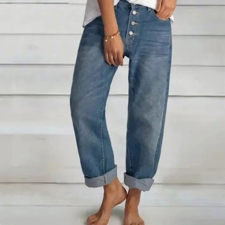 Sandra | Lässige Jeans mit Knopfleiste