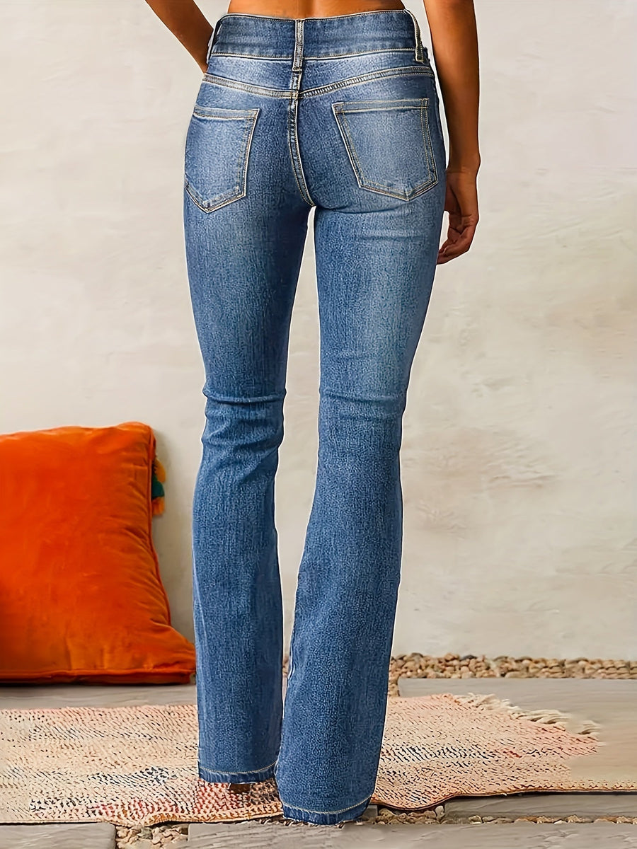 Gisela | Klassische High-Waist Jeans mit weitem Bein