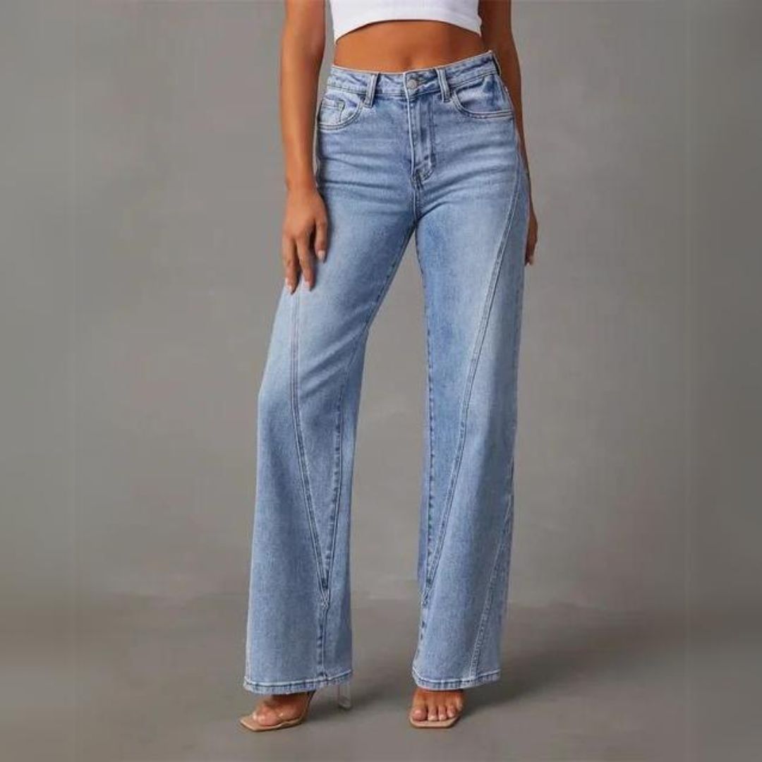 Carmen | Elegante High-Rise Jeans mit weiten Beinen