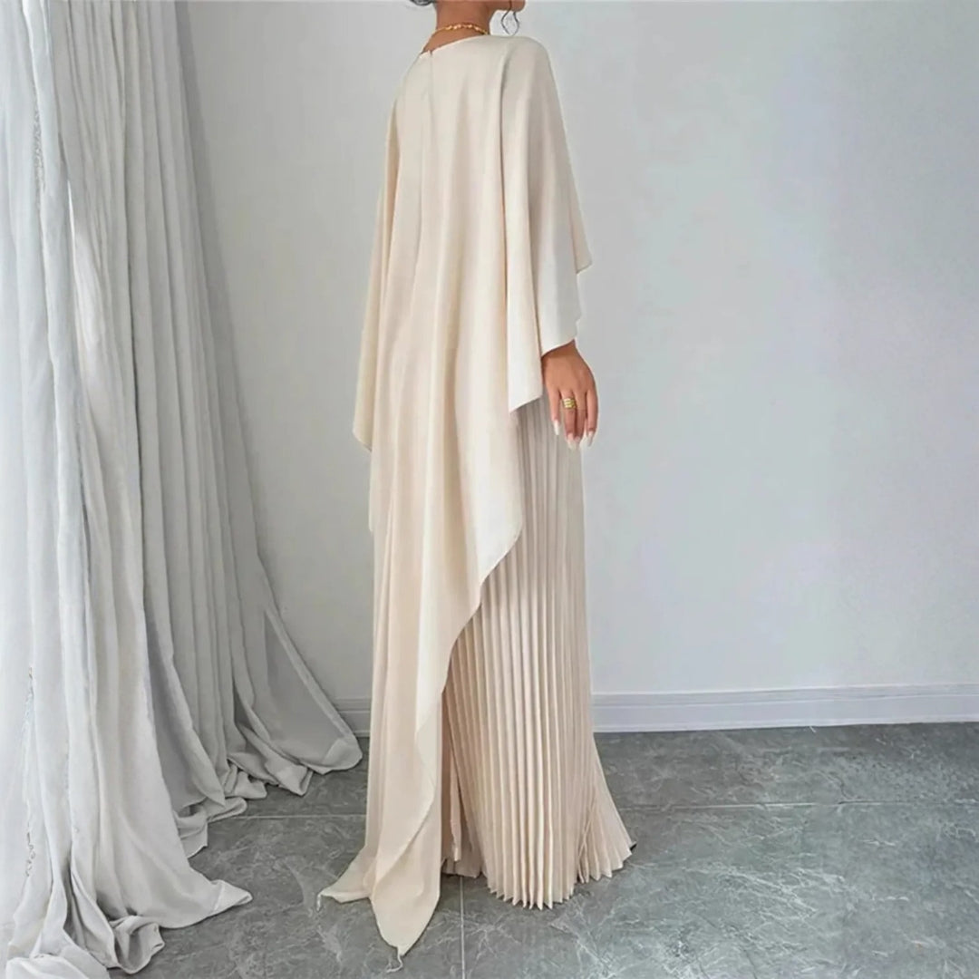 Marianne | Hochzeitsgast-Maxikleid mit Cape-Design