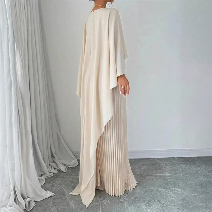 Marianne | Hochzeitsgast-Maxikleid mit Cape-Design