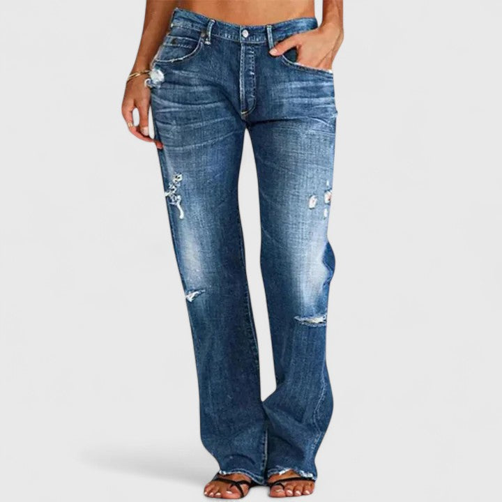 Frieda | Verwaschene Vintage-Jeans mit lockerer Passform