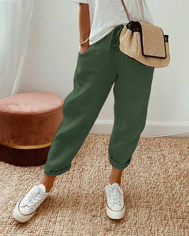 Helga | Legere Freizeit-Leinenhose