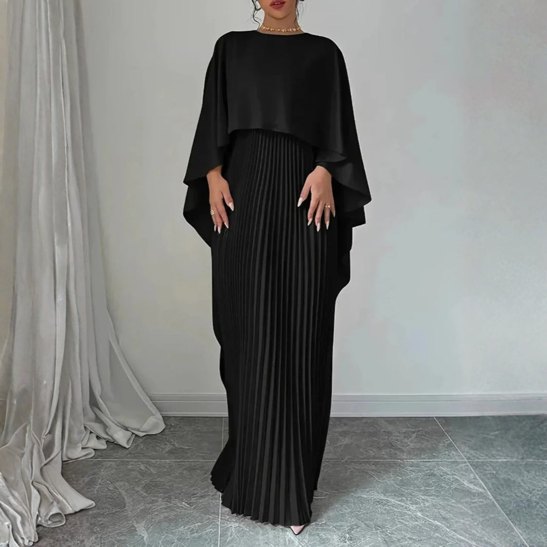 Marianne | Hochzeitsgast-Maxikleid mit Cape-Design