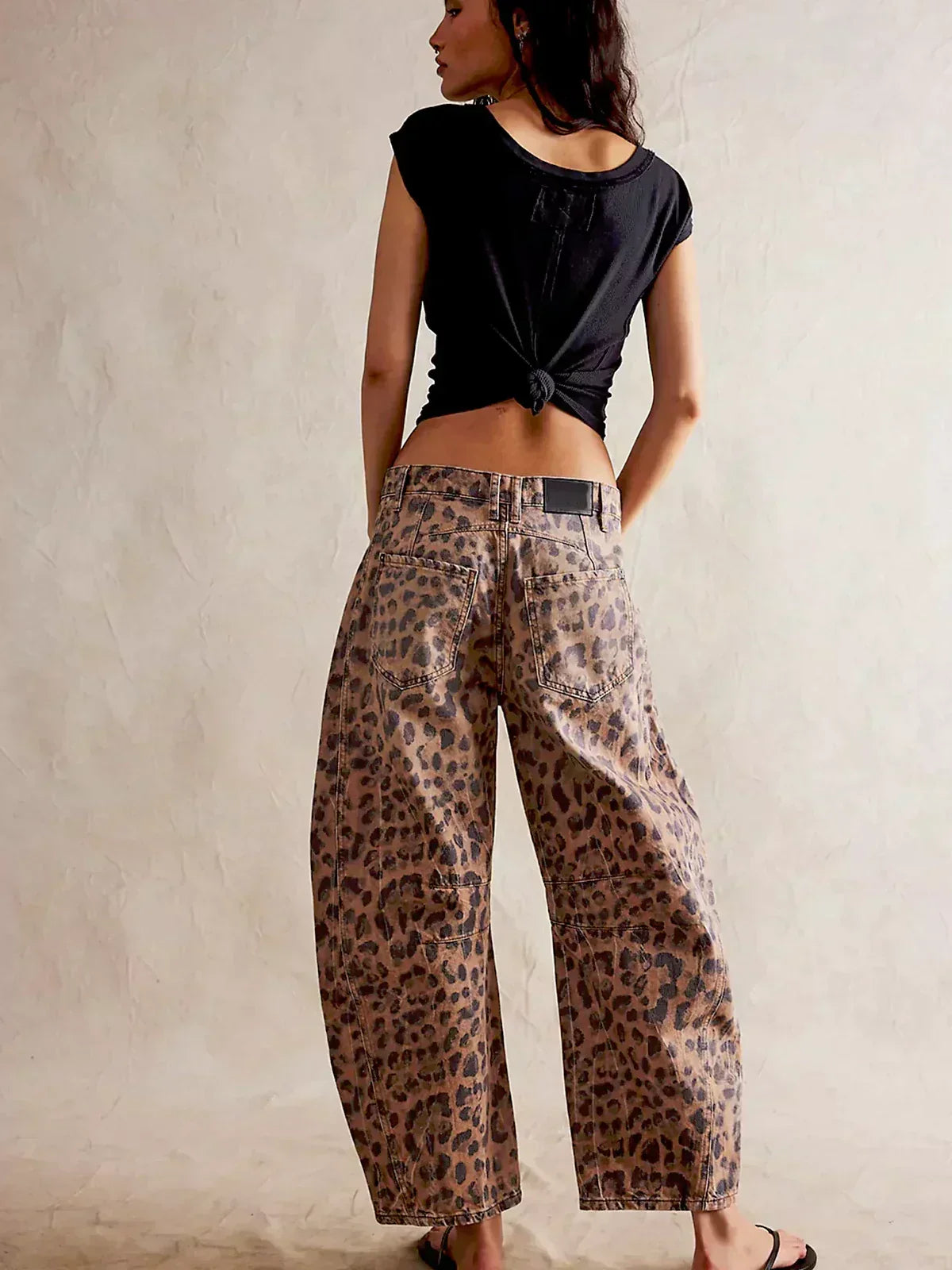 Gabriela | Bedruckte Jeans mit weitem Bein