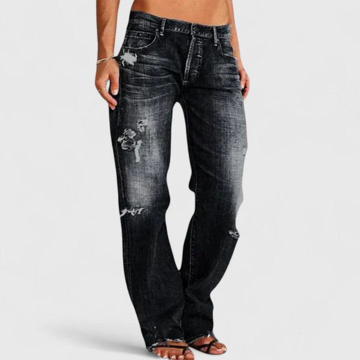 Frieda | Verwaschene Vintage-Jeans mit lockerer Passform