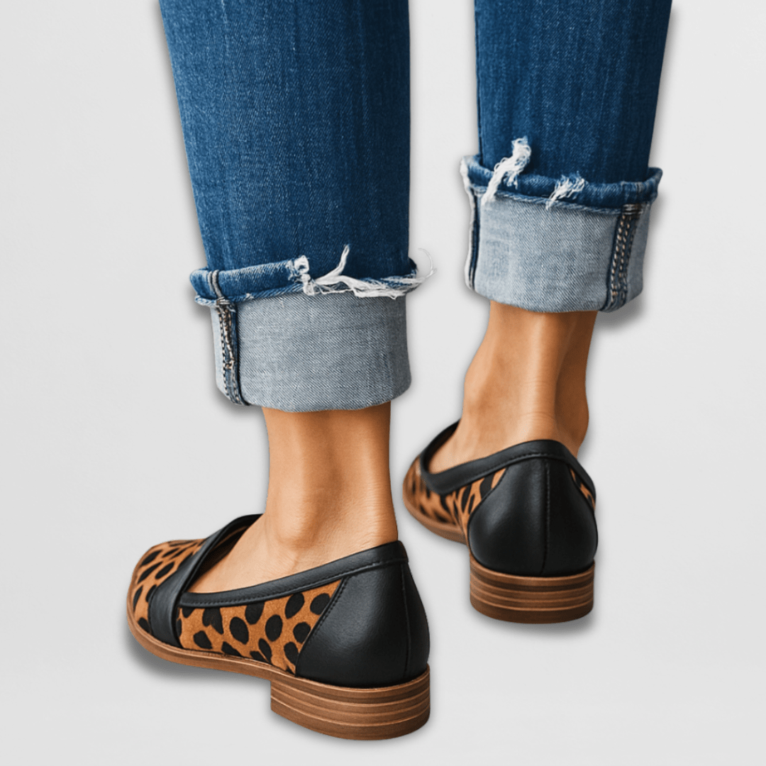 Renate | Spitz Zulaufende Kunstleder-Loafer