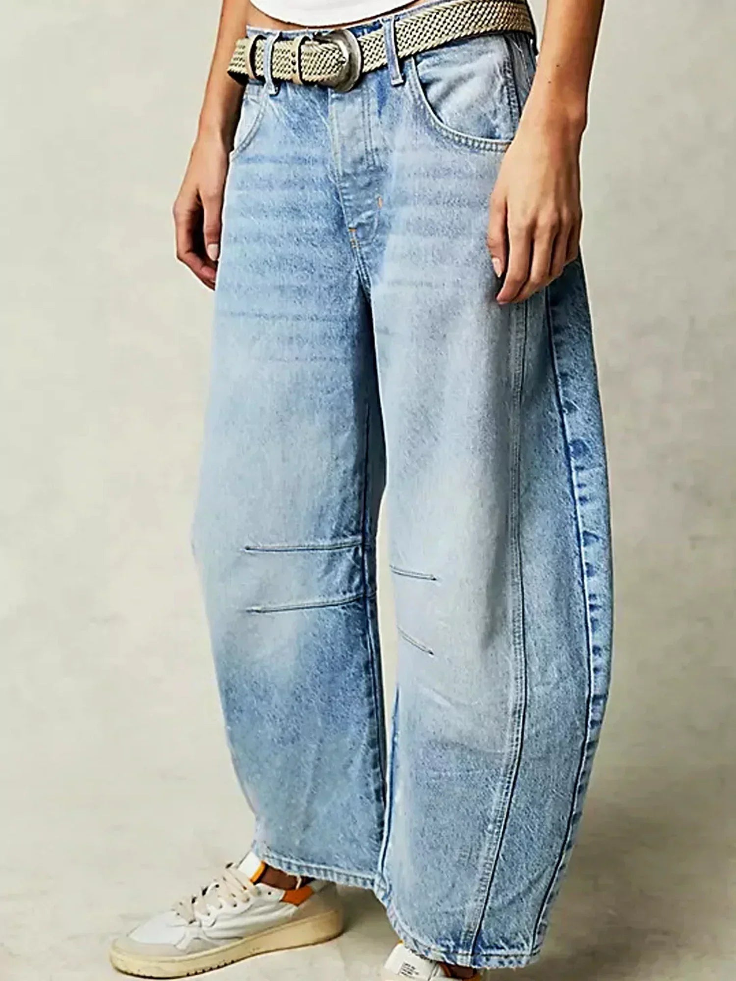 Gabriela | Bedruckte Jeans mit weitem Bein