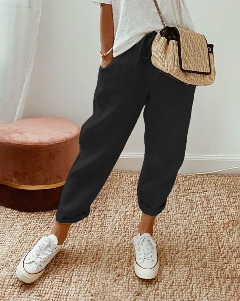 Helga | Legere Freizeit-Leinenhose
