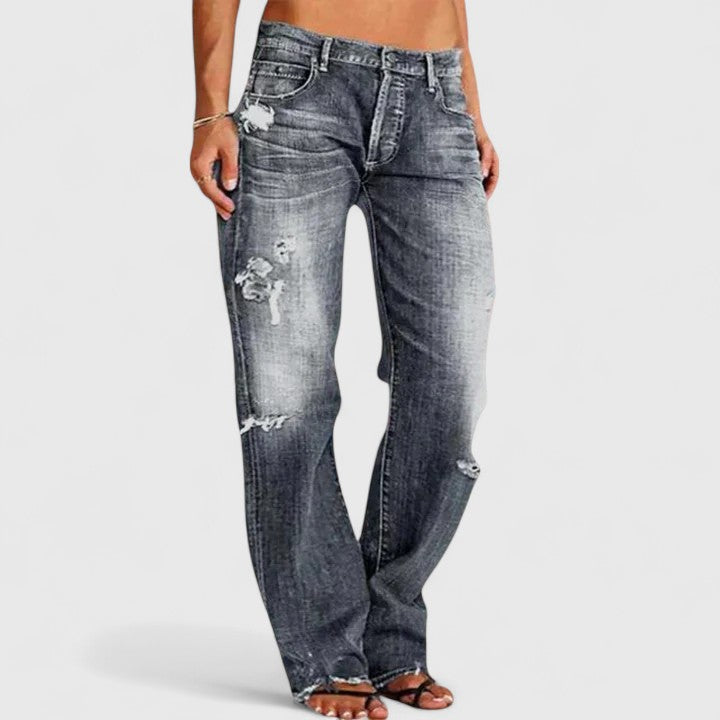 Frieda | Verwaschene Vintage-Jeans mit lockerer Passform