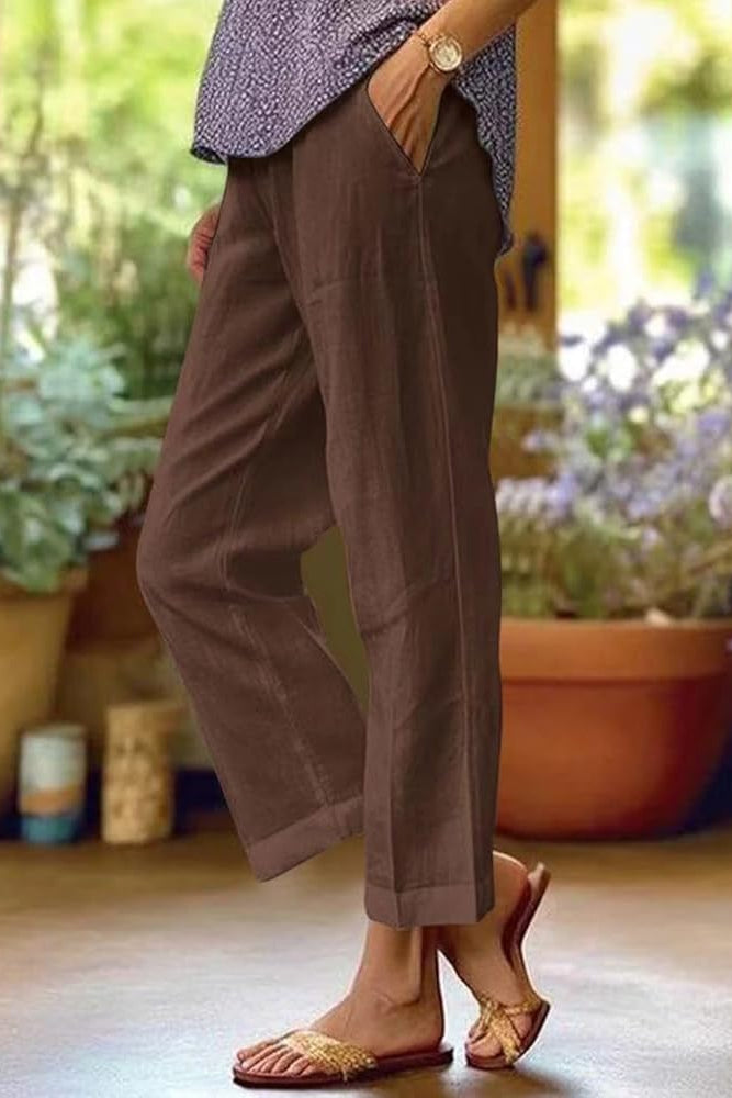 Emma | Legere Gerade Geschnittene Hose mit Taschen