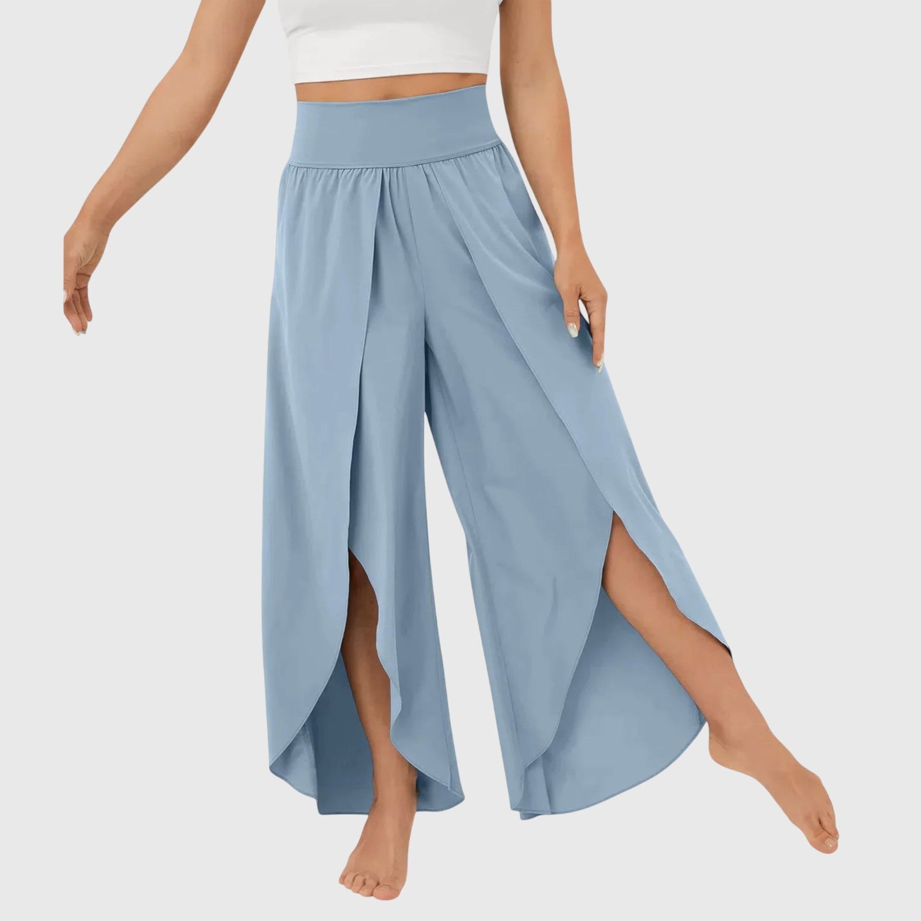 Magdalena | Boho Weitbein-Hose mit Schlitzdesign