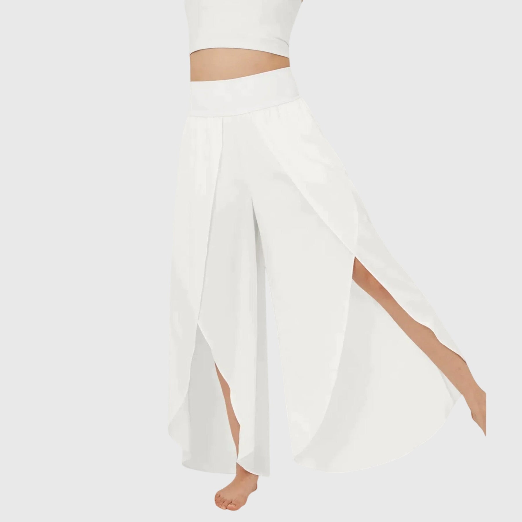 Magdalena | Boho Weitbein-Hose mit Schlitzdesign