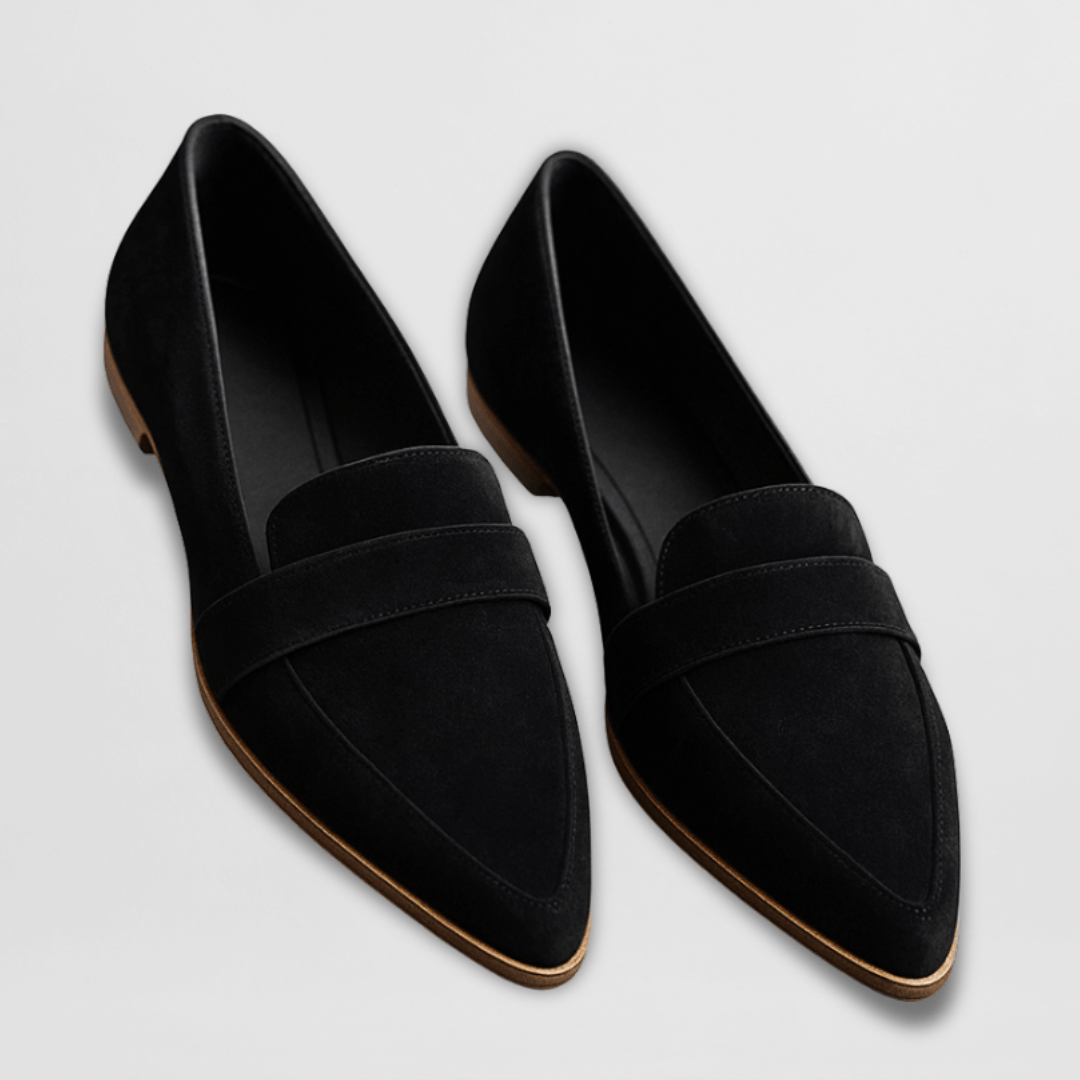 Renate | Spitz Zulaufende Kunstleder-Loafer