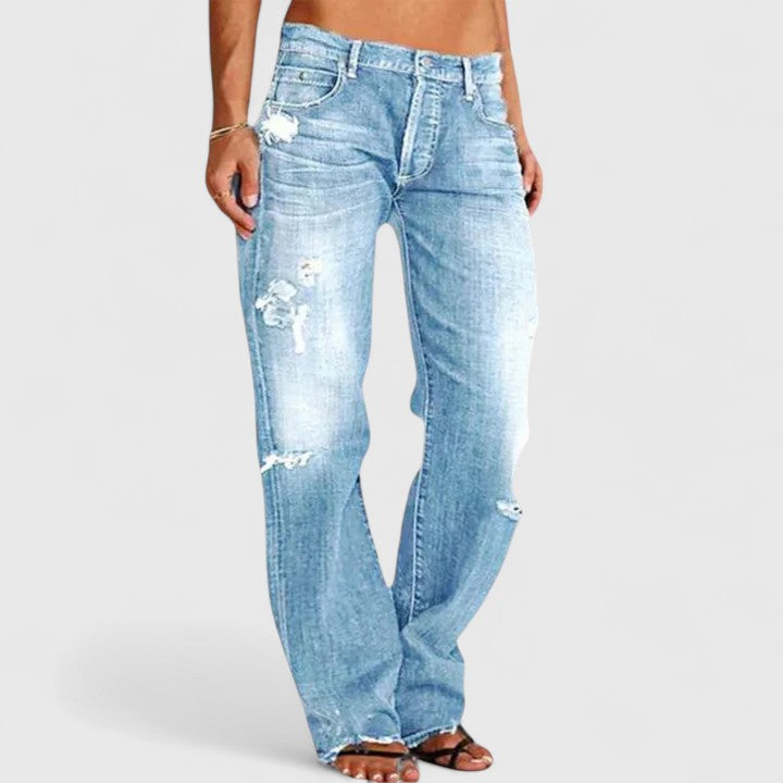 Frieda | Verwaschene Vintage-Jeans mit lockerer Passform