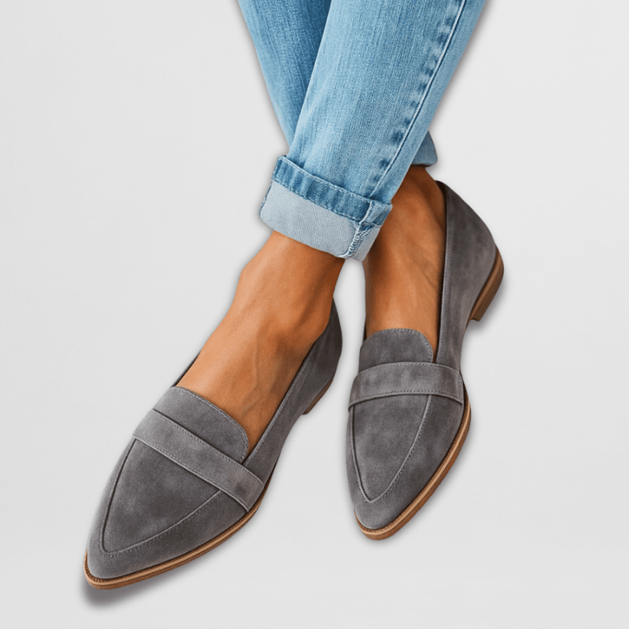 Renate | Spitz Zulaufende Kunstleder-Loafer