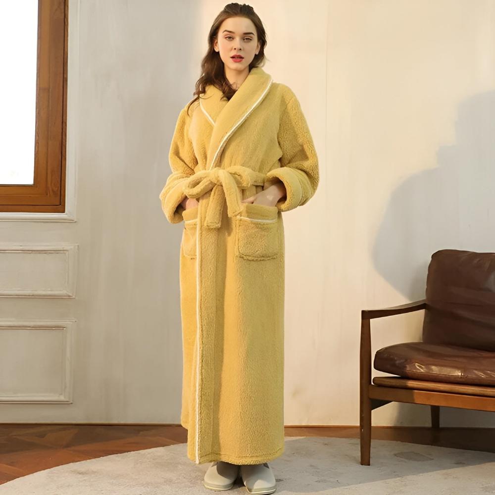 Nora | Weicher Sherpa-Bademantel mit Schalkragen