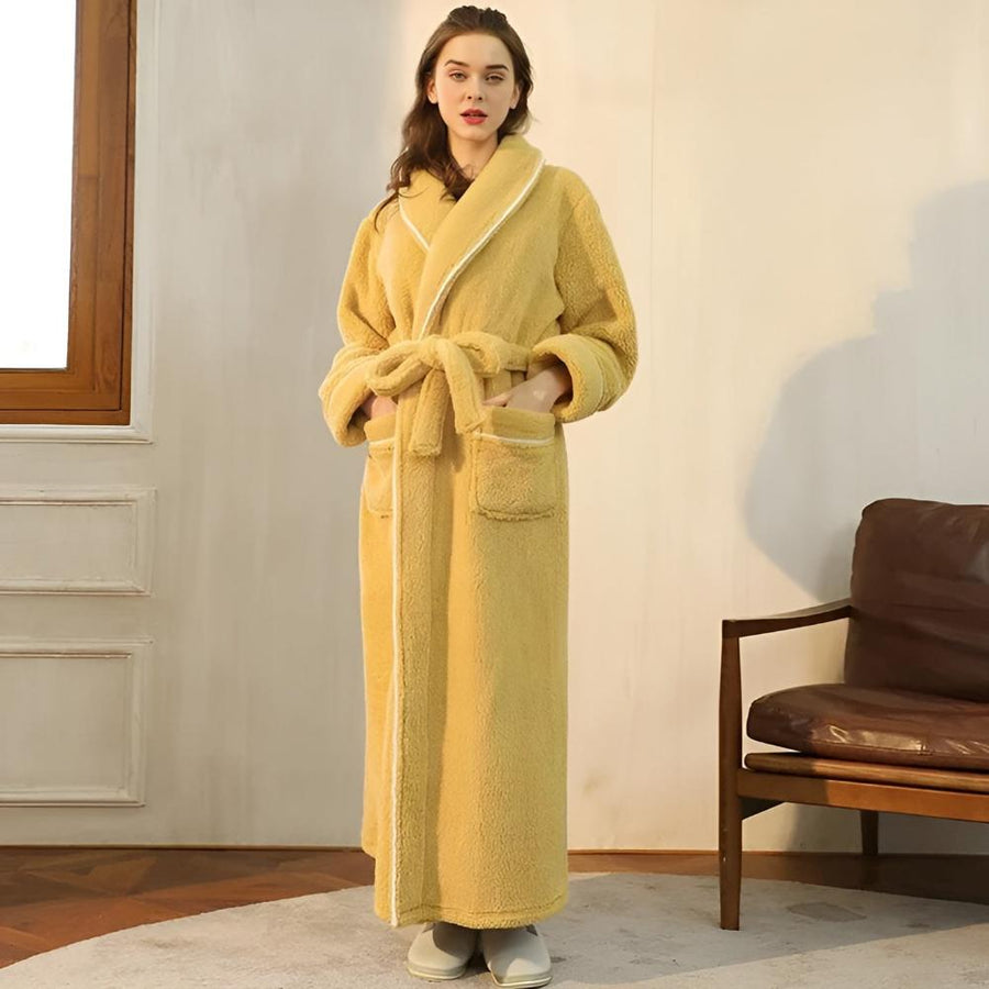 Nora | Weicher Sherpa-Bademantel mit Schalkragen