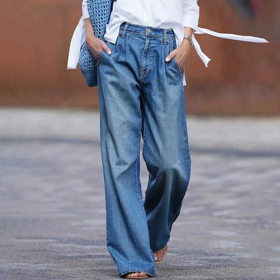 Alina | Hochtaillierte Weitgeschnittene Jeans