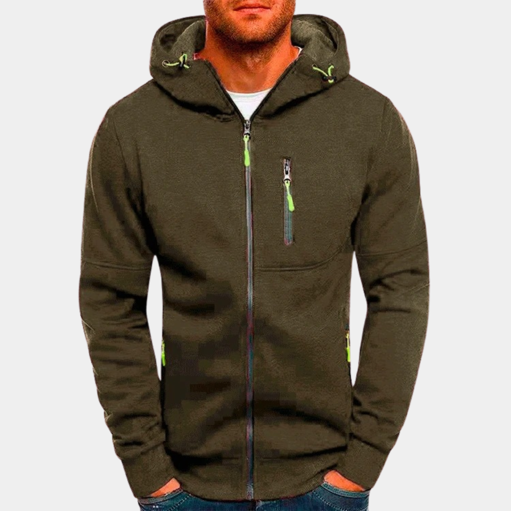 Karl | Reissverschluss-Kapuzenpullover mit Kordelzug