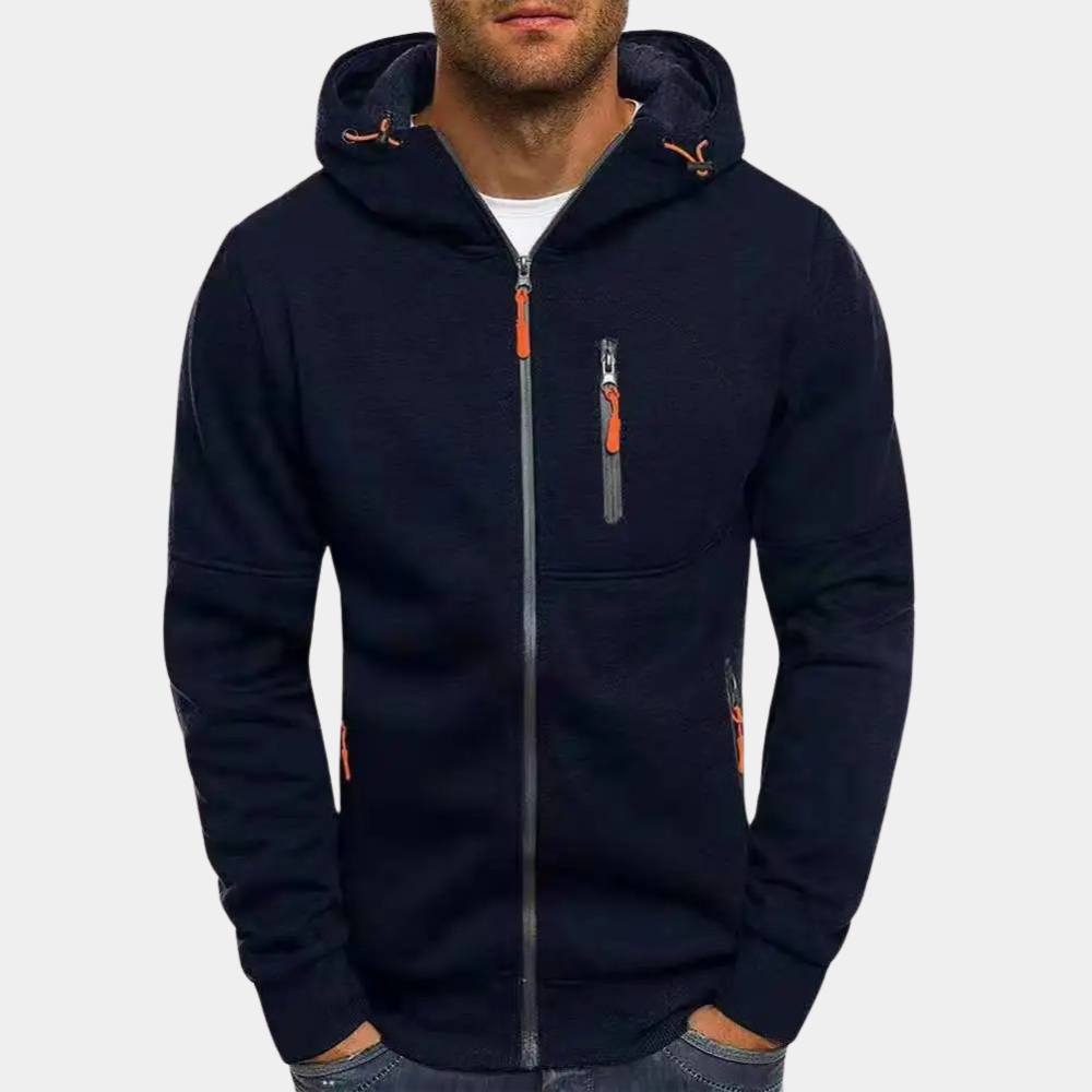 Karl | Reissverschluss-Kapuzenpullover mit Kordelzug