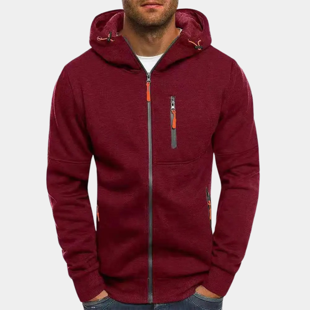 Karl | Reissverschluss-Kapuzenpullover mit Kordelzug