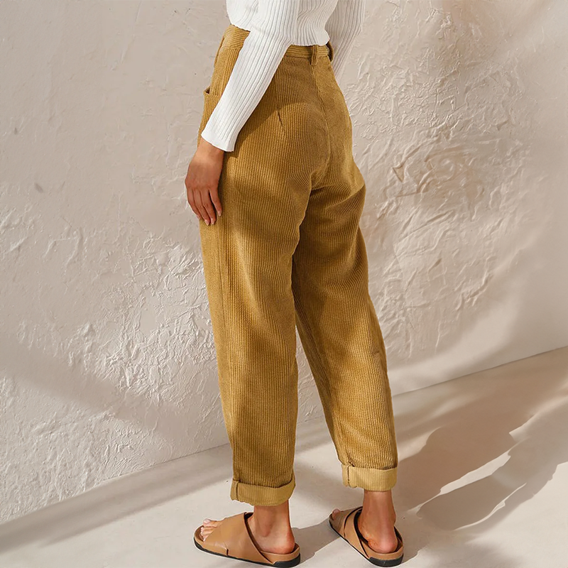 Kerstin | Luftige Hose mit hoher Taille und weitem Bein