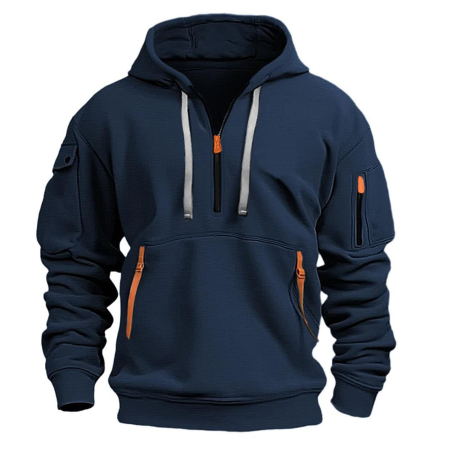 Samuel | Herren Freizeit Hoodie mit Reißverschluss-Taschen