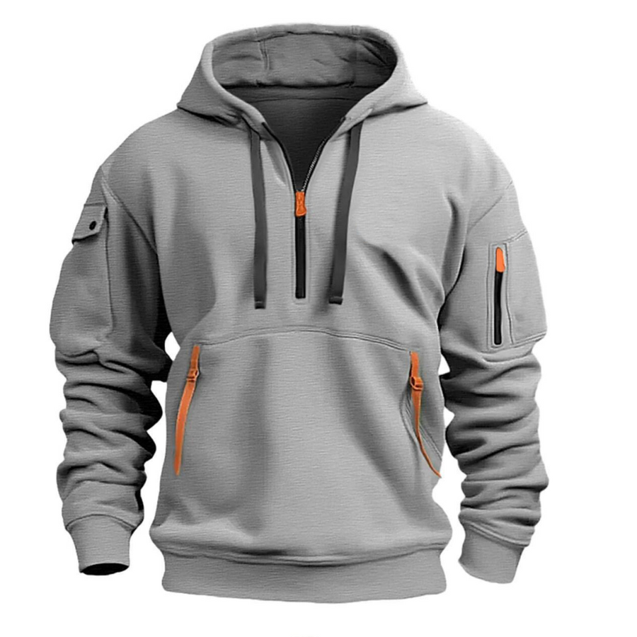 Samuel | Herren Freizeit Hoodie mit Reißverschluss-Taschen