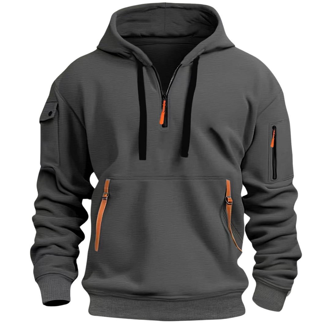 Samuel | Herren Freizeit Hoodie mit Reißverschluss-Taschen