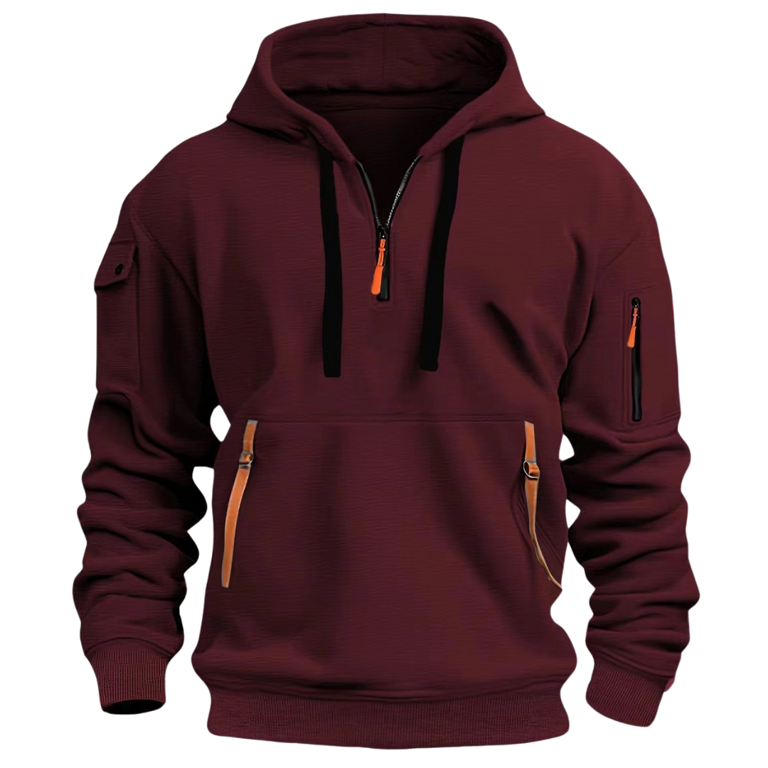 Samuel | Herren Freizeit Hoodie mit Reißverschluss-Taschen