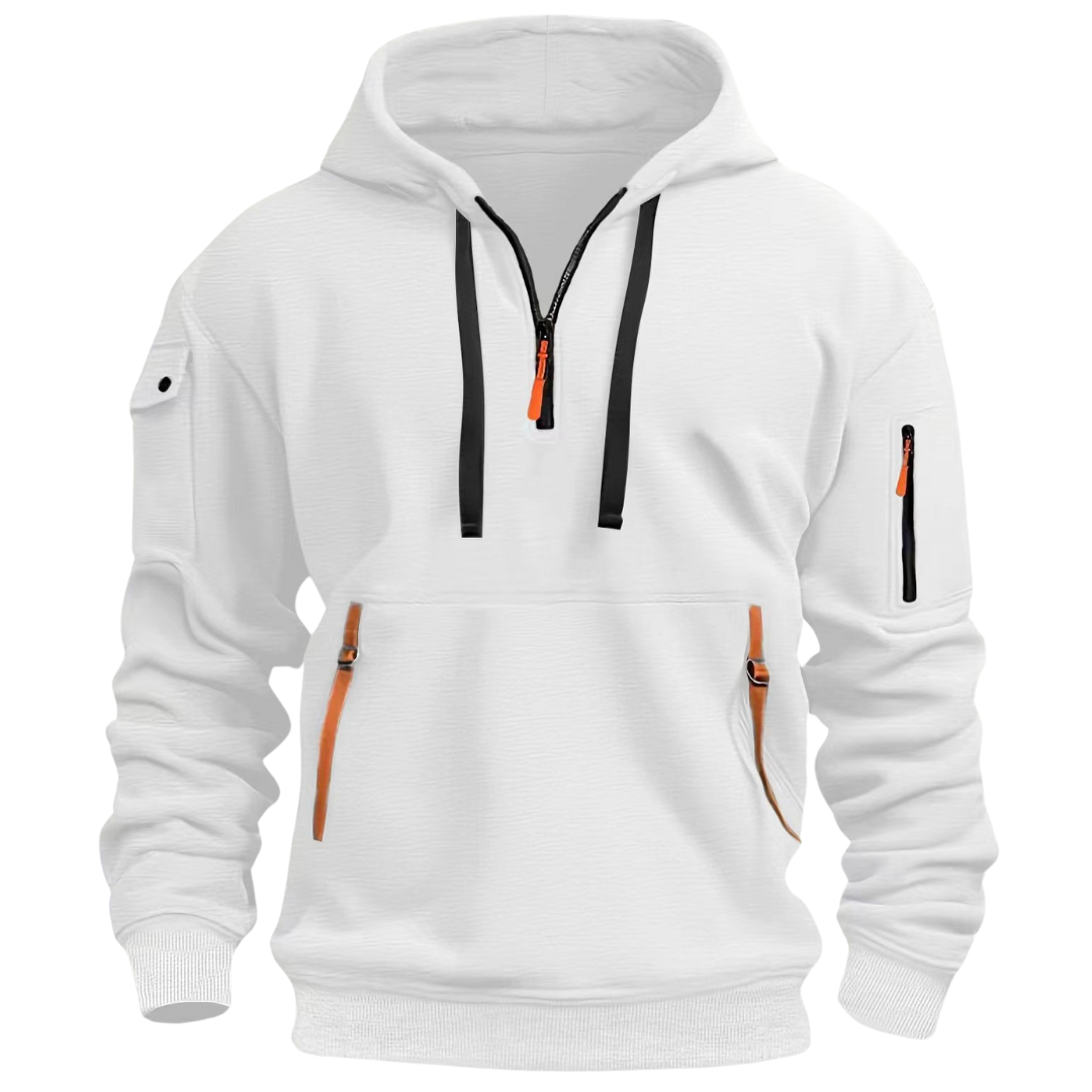 Samuel | Herren Freizeit Hoodie mit Reißverschluss-Taschen
