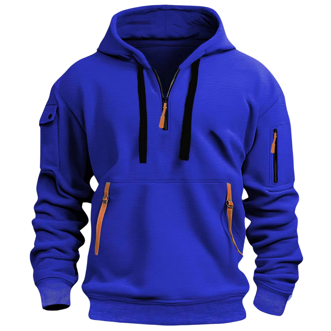 Samuel | Herren Freizeit Hoodie mit Reißverschluss-Taschen