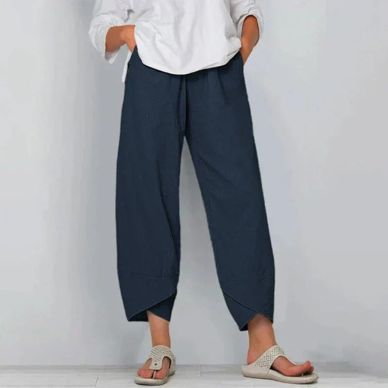 Hanna | Lässige Cropped Hose mit weitem Bein