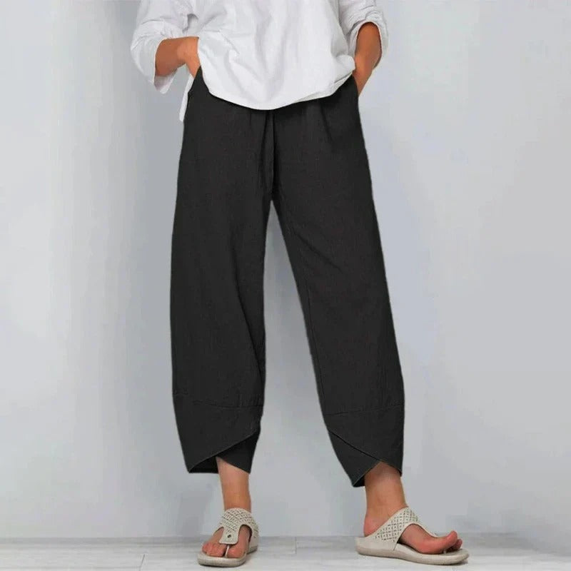 Hanna | Lässige Cropped Hose mit weitem Bein