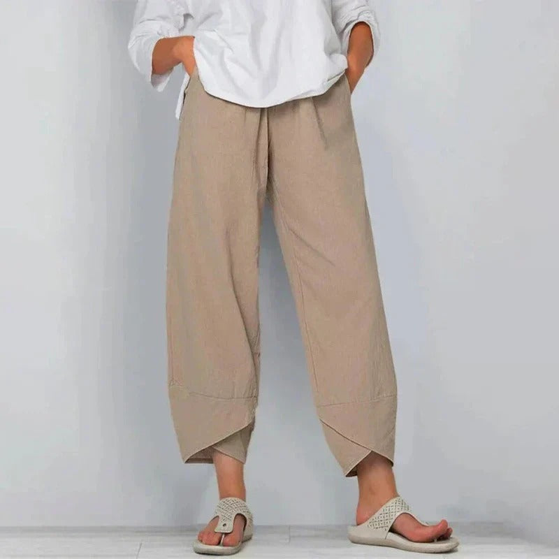 Hanna | Lässige Cropped Hose mit weitem Bein