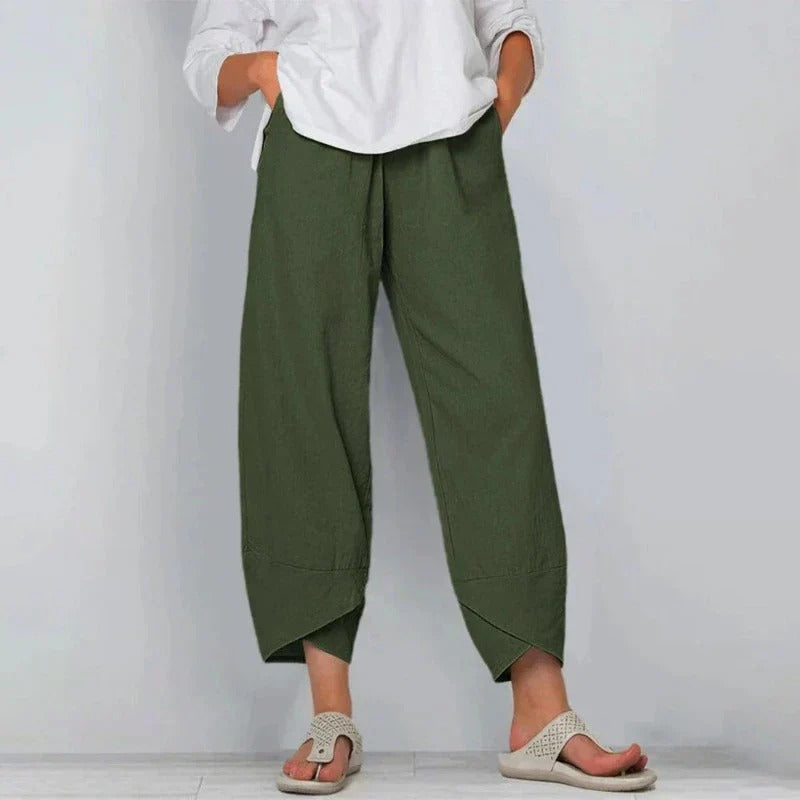 Hanna | Lässige Cropped Hose mit weitem Bein