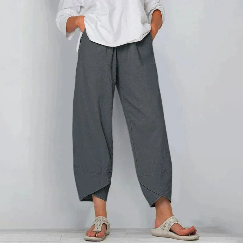 Hanna | Lässige Cropped Hose mit weitem Bein