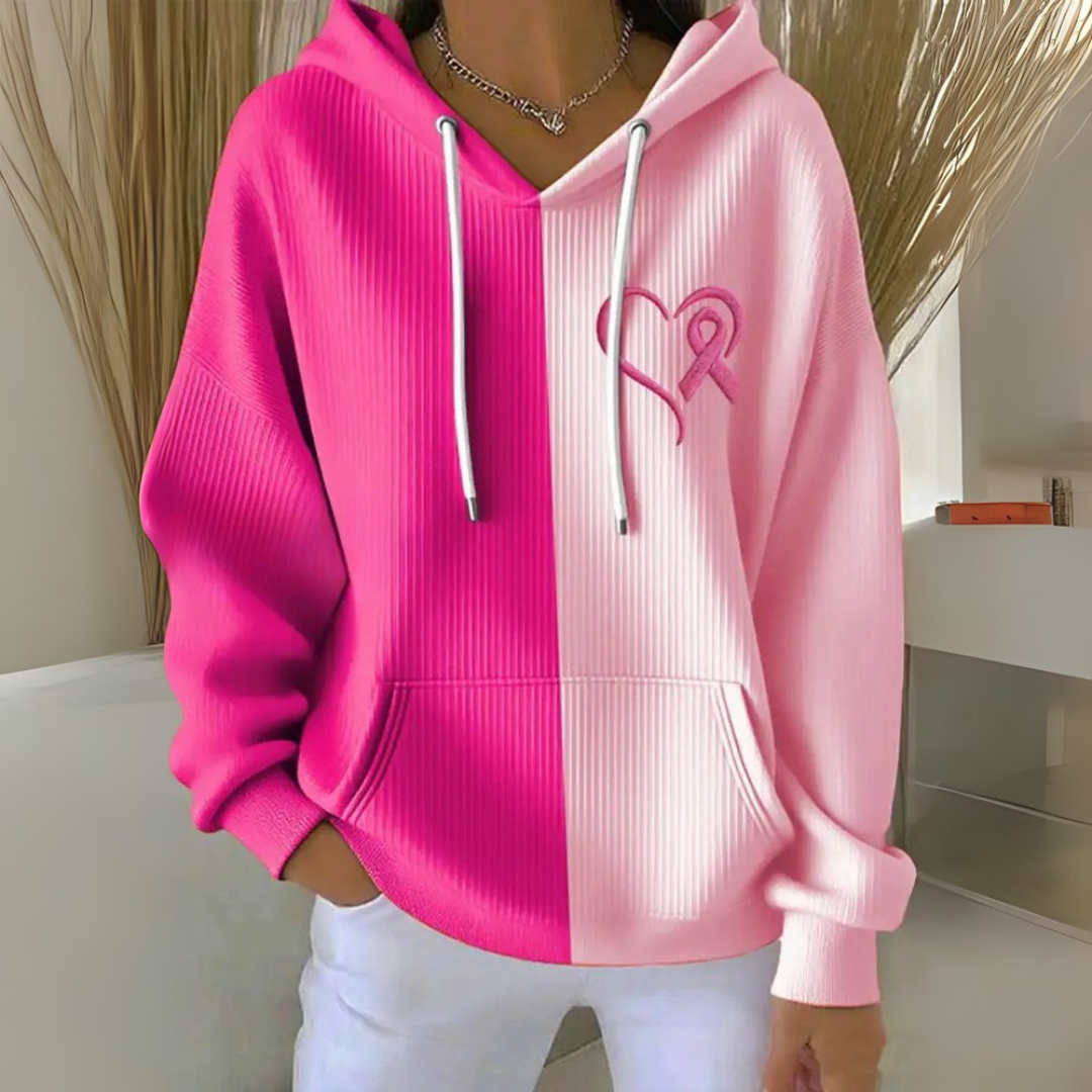 Regula | Kapuzenpullover Hoodie mit Herzmotiv und Kängurutasche