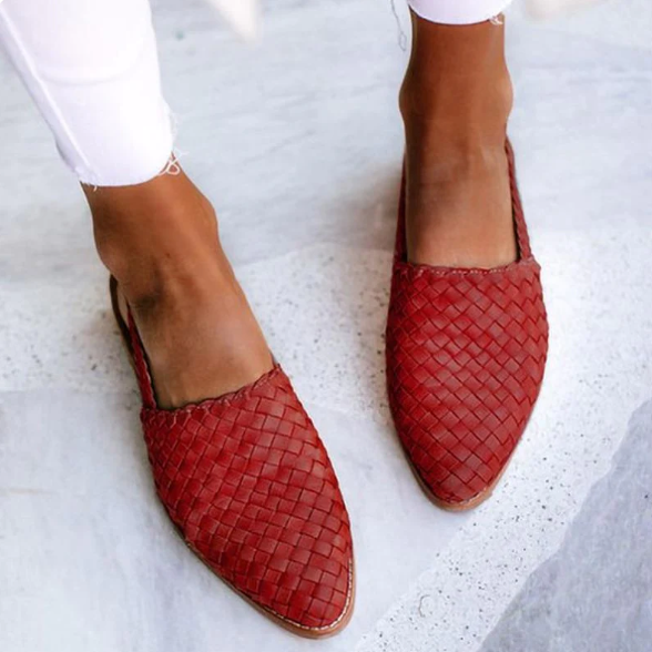 Ute | Geflochtene Slingback-Ballerinas