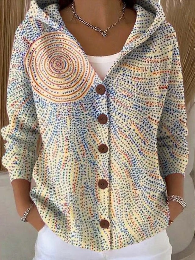 Yvaine | Warme Strickjacke Cardigan mit Kapuze