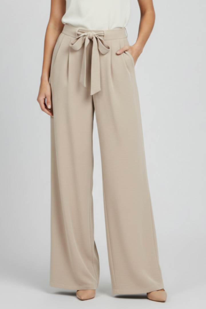 Karin | Sommerliche Wide-Leg Palazzo-Hose mit Kordelzugbund