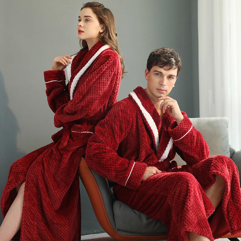 Finn | Warmer Fleece-Bademantel für Damen und Herren