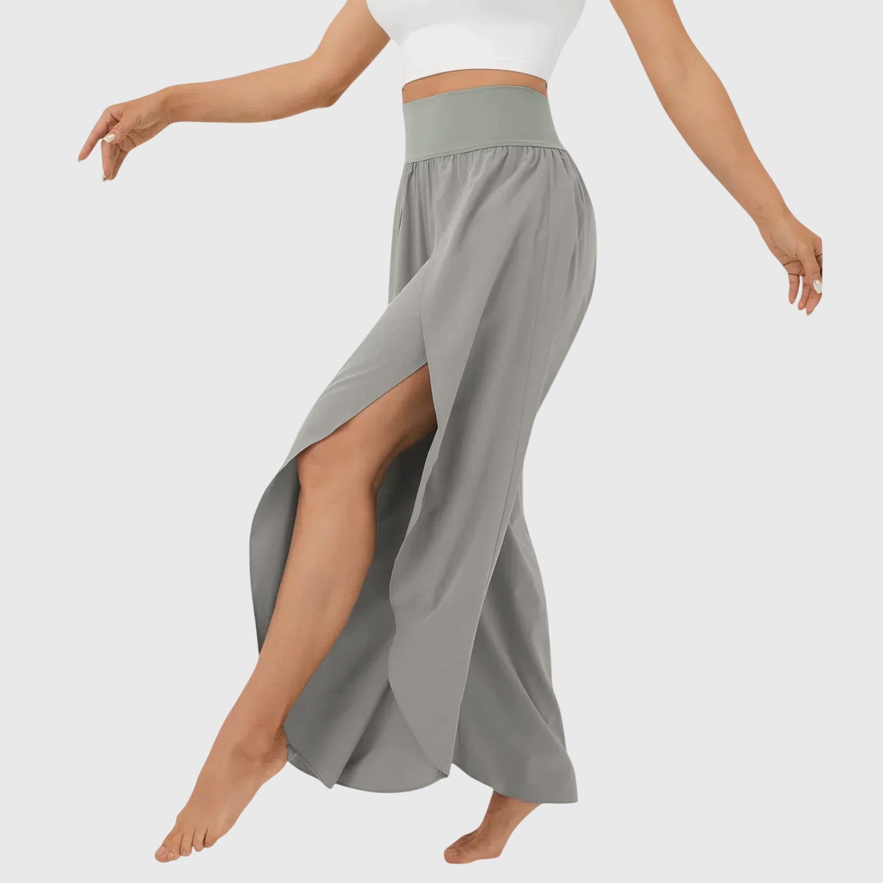 Magdalena | Boho Weitbein-Hose mit Schlitzdesign