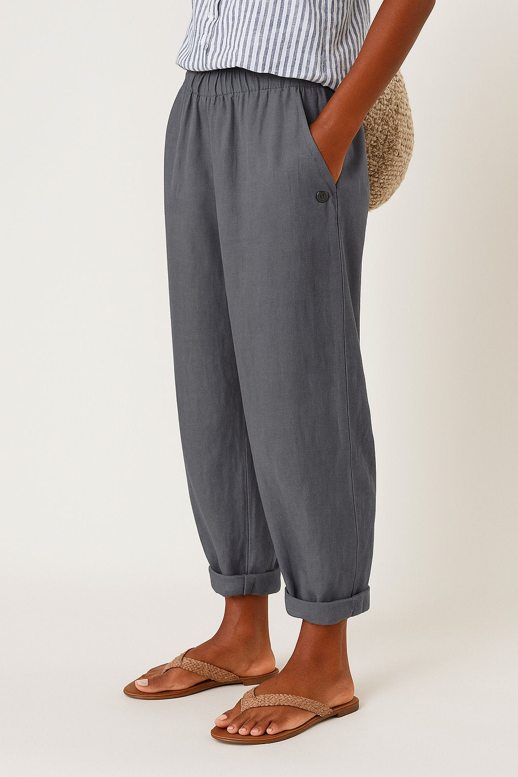 Mila | Bequeme Gerade Hose mit Seitentaschen