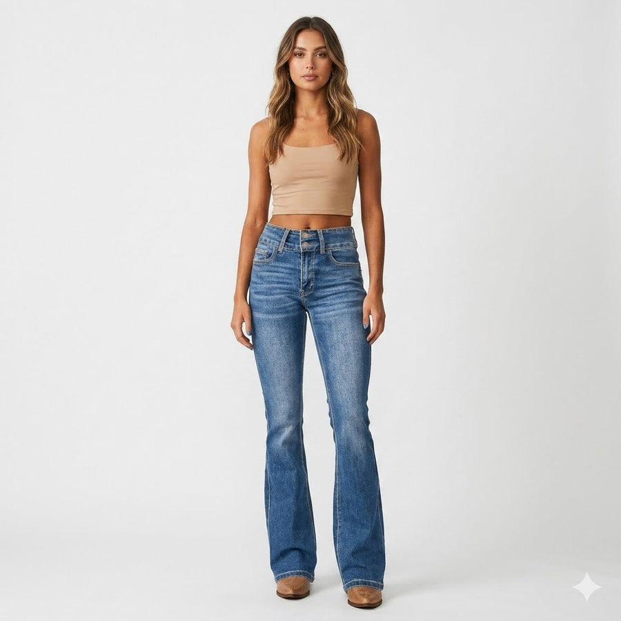 Annika | Schmeichelnde High-Waist Schlagjeans